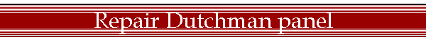 Repair Dutchman panel